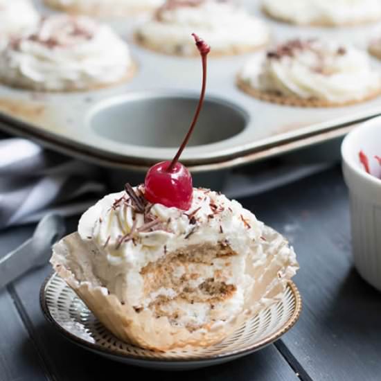 No Bake Ice Box Cannoli Cupcakes - Recipe photo by The Merchant Baker