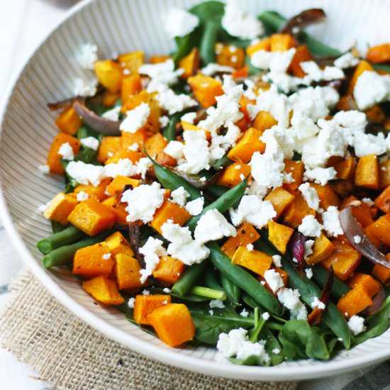 Pumpkin, Feta & Green Bean Salad - Recipe photo by The Home Cooks Kitchen