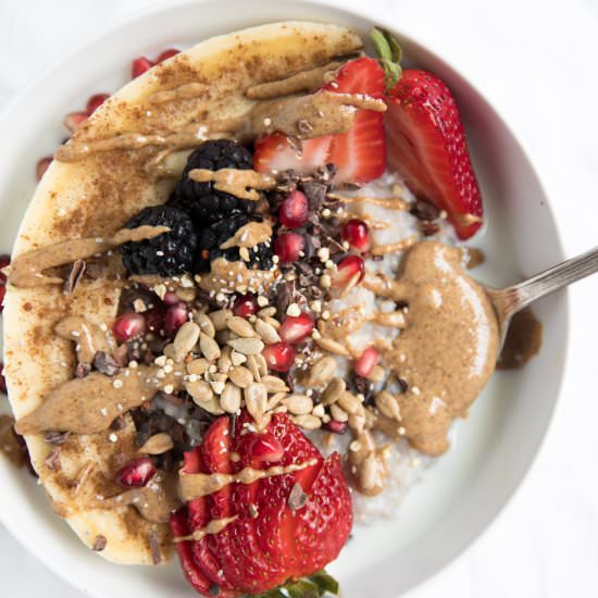 Buckwheat Oatmeal Breakfast Bowl - Recipe photo by theforkedspoon