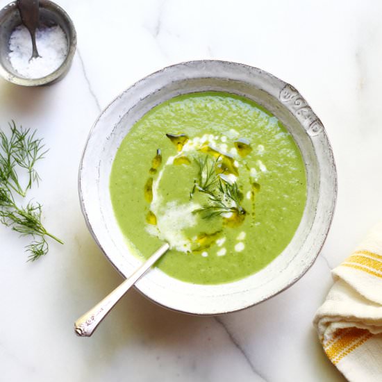 5-Minute Cold Cucumber Soup - Recipe photo by FromScratchFast