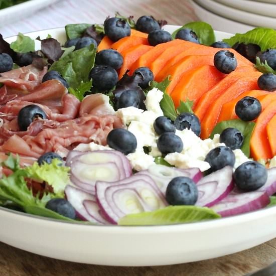 Papaya, Prosciutto, and Blueberry Salad - Recipe photo by In Good Flavor