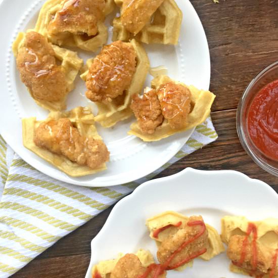 Chicken and Waffle Bites - Recipe photo by Thejollyhostess