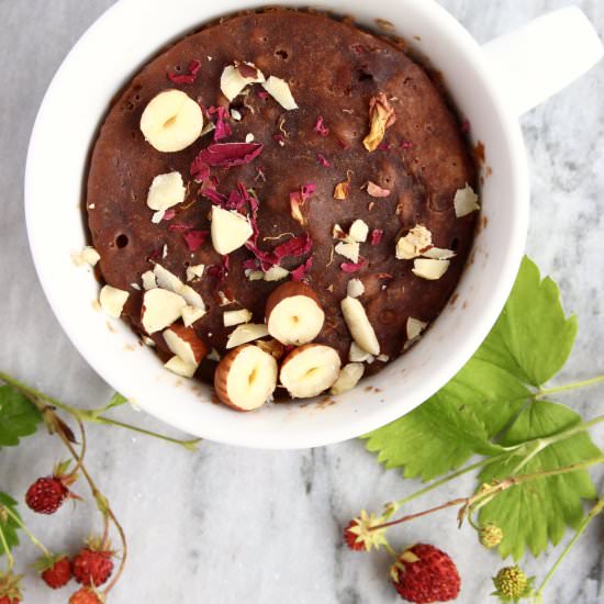 Vegan Chocolate Microwave Mug Cake - Recipe photo by rhiansrecipes