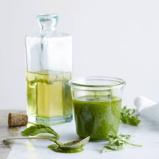 Simple Basil Vinaigrette - Recipe photo by gdalkin