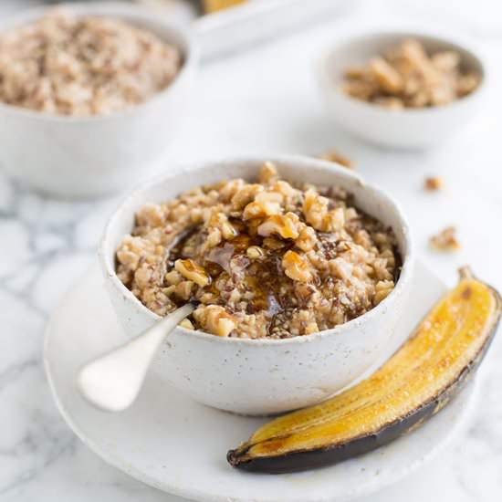 Steel Cut Oats with Maple and Cinnamon - Recipe photo by drizzleanddip