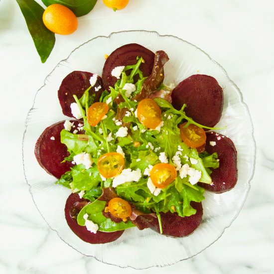 Beet Salad with Candied Kumquats - Recipe photo by Great 8 Friends