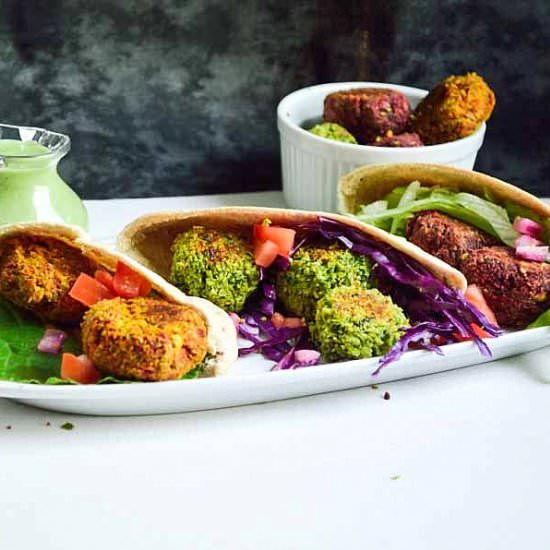 Vegan Rainbow Falafel Wrap - Recipe photo by Mydaintysoulcurry