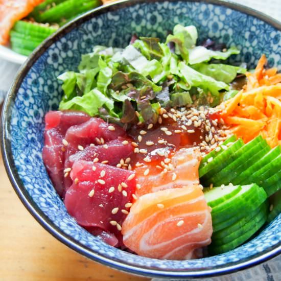 Korean Sashimi Rice Bowl Hoedeopbap - Recipe photo by carolinescooking