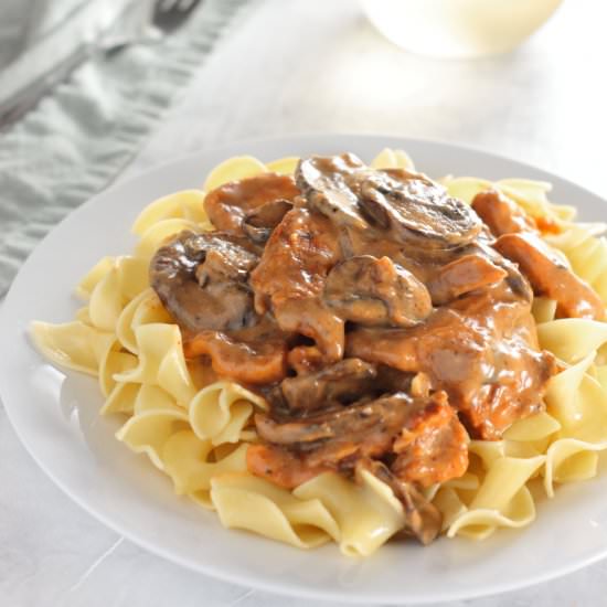 Creamy Chicken Stroganoff - Recipe photo by Chef in the Burbs