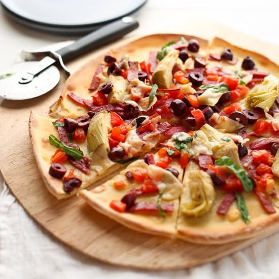 Mediterranean Pizza - Recipe photo by 3ScoopsofSugar