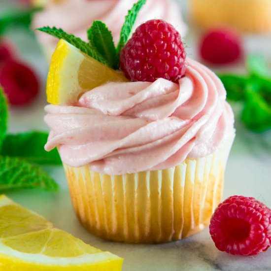 Lemon Raspberry Cupcakes - Recipe photo by simplyhomecooked