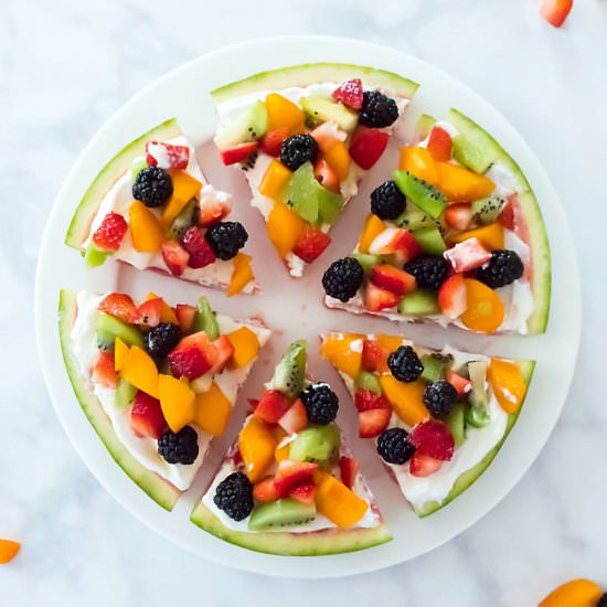 Watermelon Pizza For Summer - Recipe photo by PracticallyFunctional