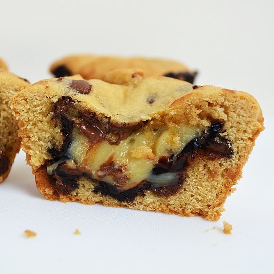 Caramel Hot Fudge Cookie Cups - Recipe photo by lightscamerabake