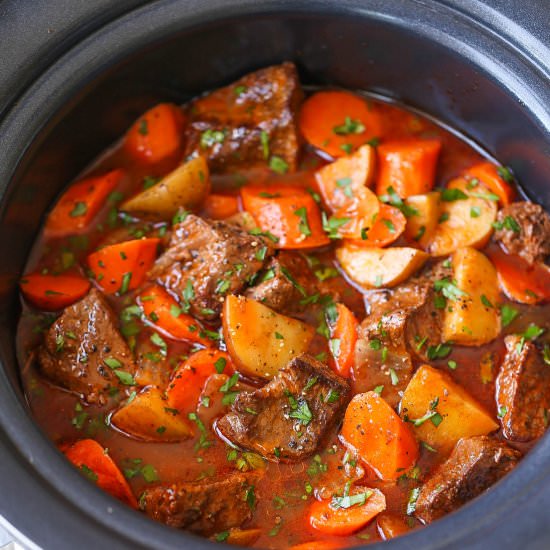 Slow Cooker Beef Stew - Recipe photo by damndelicious