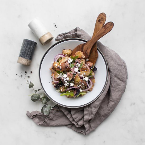 Fig Panzanella with Ricotta & Basil - Recipe photo by Chef Sous Chef