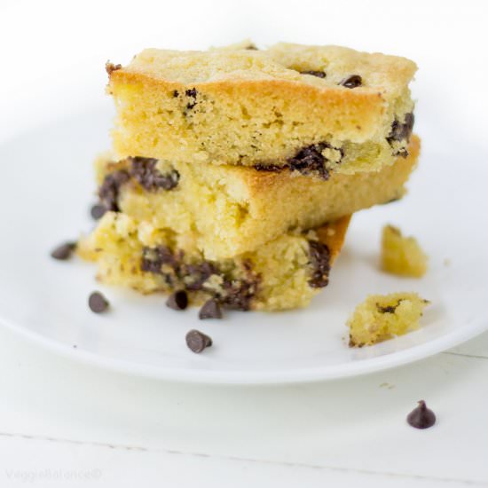 Chocolate Chip Cookie Bars - Recipe photo by veggiebalance