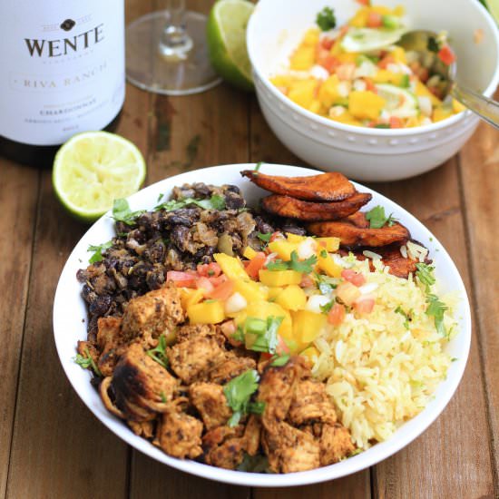 Cuban Chicken Black Bean Rice Bowls - Recipe photo by evseats