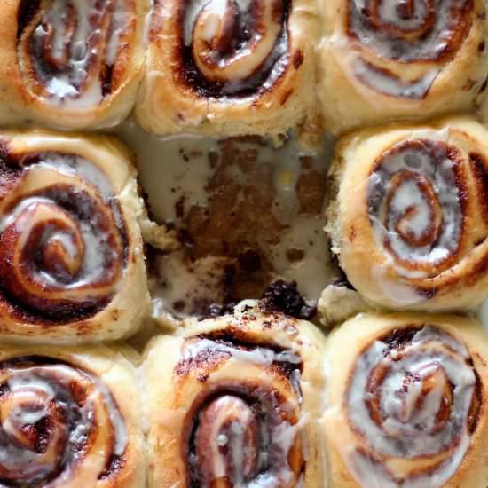 Vegan Chocolate Hazelnut Cinnabuns - Recipe photo by pasta-based