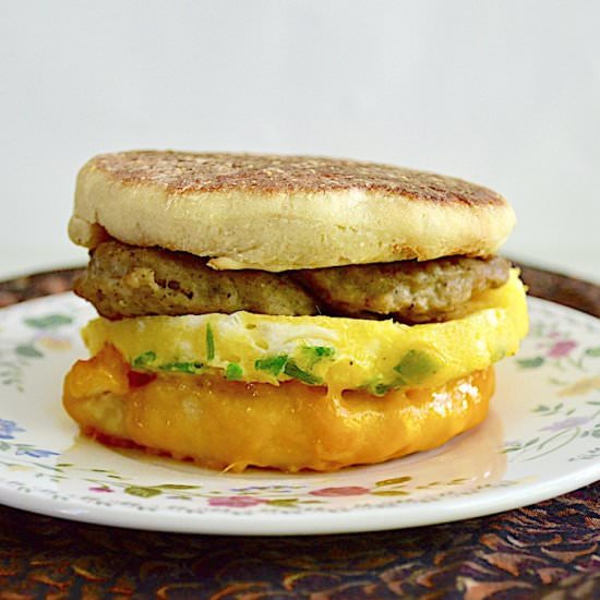 English Muffin Breakfast Sandwiches - Recipe photo by jeanieandluluskitchen