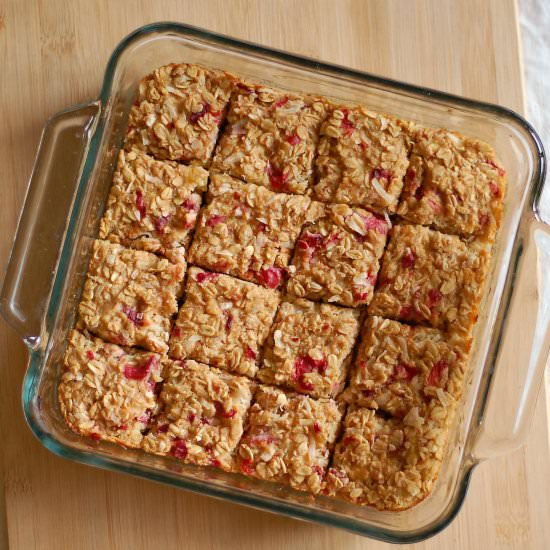 Sour Cherry Oatmeal Bake - Recipe photo by Inspired by the Seasons