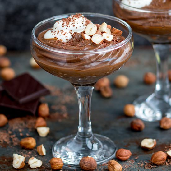 Hazelnut Mocha Mousse - Recipe photo by KitchenSanctuary