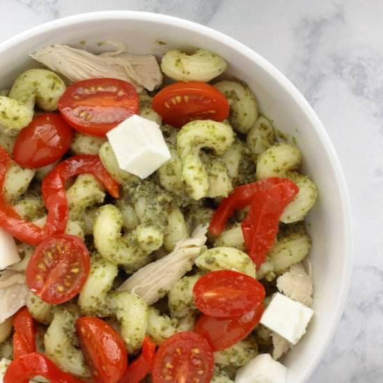 Pesto Cavatappi Redux - Recipe photo by Chef in the Burbs
