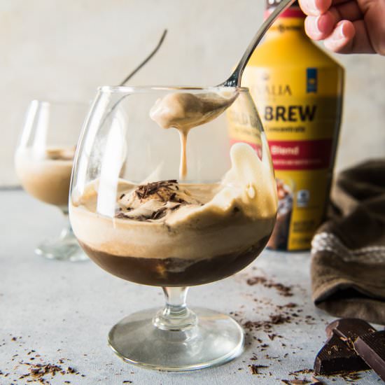 Salted Caramel Cold Brew Affogato - Recipe photo by crumbykitchen