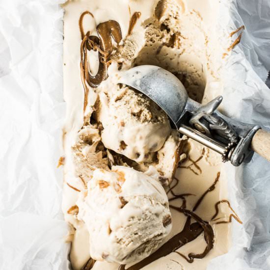Salted Caramel No Churn Ice Cream - Recipe photo by The Endless Meal