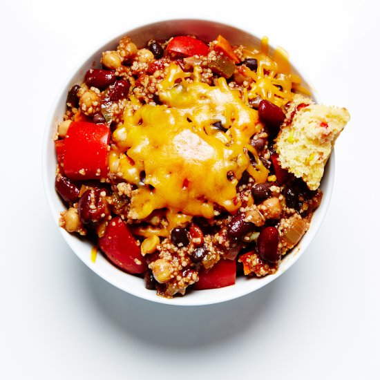 Chunky Vegetarian Chili - Recipe photo by BiteMeMore
