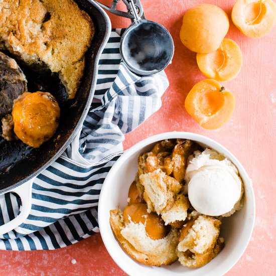 Drunken Grilled Apricot Cobbler - Recipe photo by dadwithapan