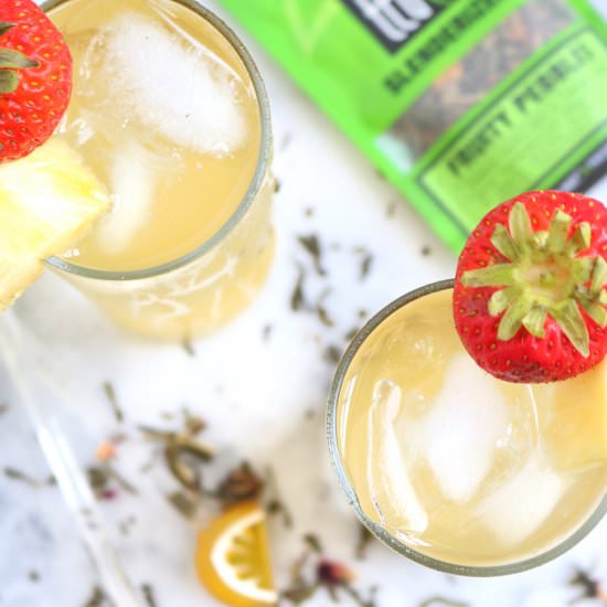Fruity Green Tea Spritzer - Recipe photo by The Nutrition Adventure