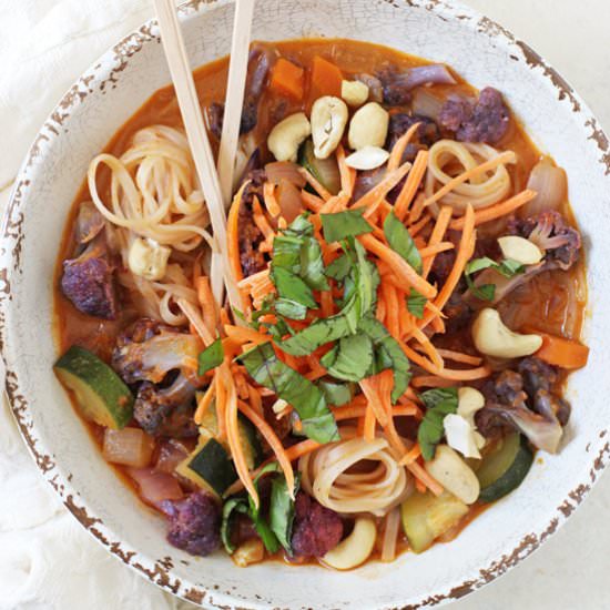 rainbow noodle bowls - Recipe photo by Cook Nourish Bliss
