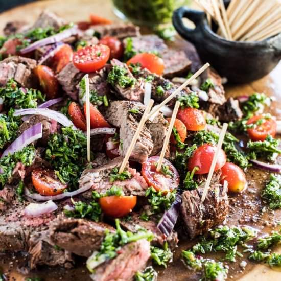 Chimichurri Steak Bites - Recipe photo by The Endless Meal
