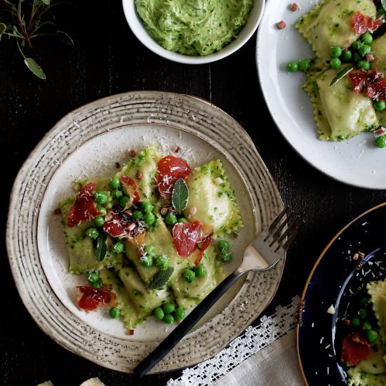 Sweet Pea Agnolotti - Recipe photo by The Original Dish