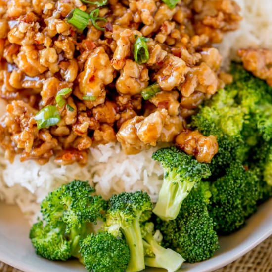 GROUND ORANGE CHICKEN (1 POT!) - Recipe photo by dinnerthendessert