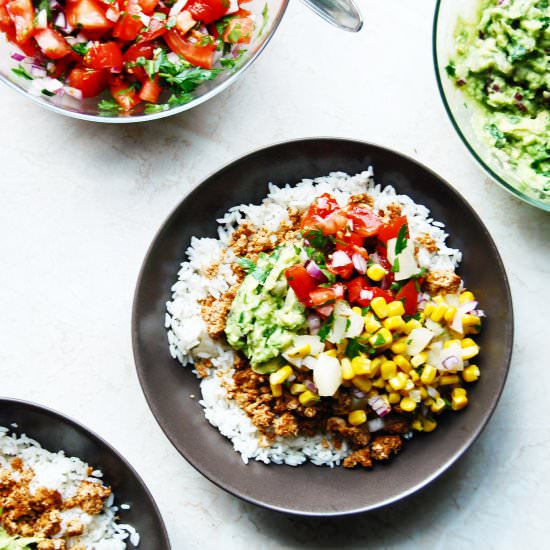 Walnut meat taco bowl - Recipe photo by foodiesisterspl