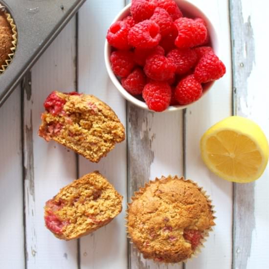 Paleo Lemon-Raspberry Muffins - Recipe photo by girlinhealing
