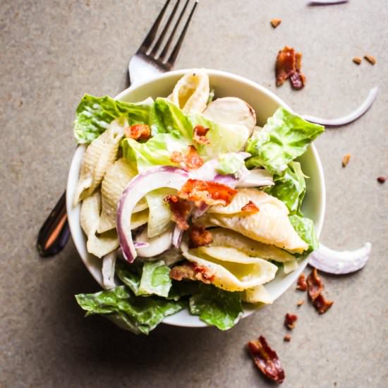 Carbonara Pasta Salad - Recipe photo by Lisa G Cooks