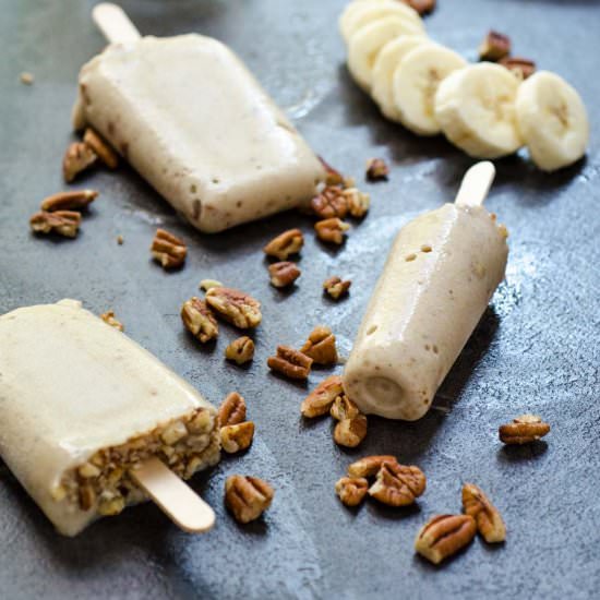 Creamy Banana-Pecan Paletas - Recipe photo by dorastable