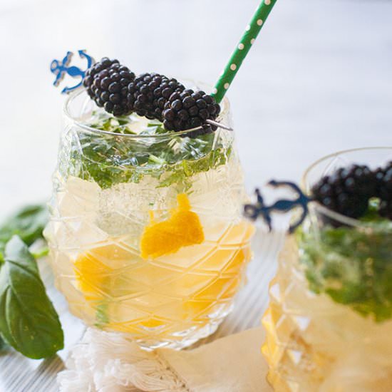 Mango Basil Bourbon Smash - Recipe photo by jojotastic