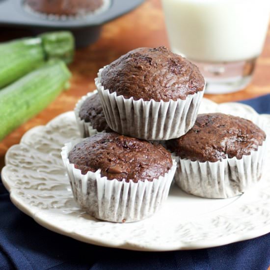 Chocolate Zucchini Banana Muffins - Recipe photo by 918plate