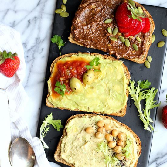 Avocado Toast 3-Ways - Recipe photo by Garden in the kitchen