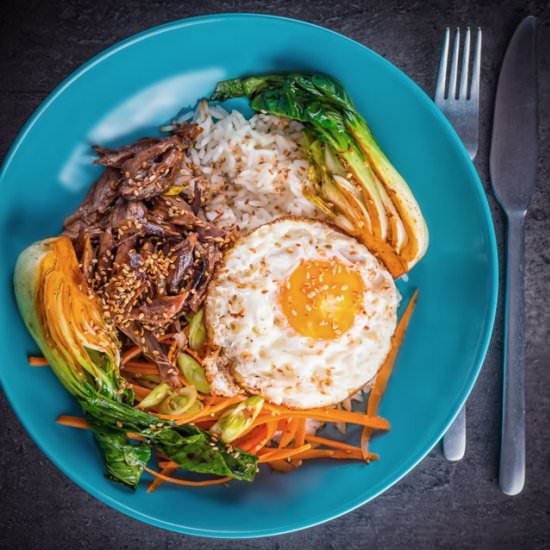 Shredded Teriyaki Duck Donburi - Recipe photo by Brian Jones