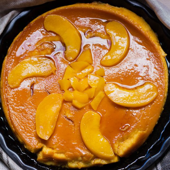 Delicious Peach Venezuelan Pudding - Recipe photo by The Cookware Geek