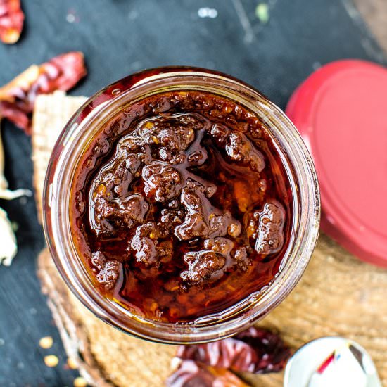 Homemade Schezwan Sauce - Recipe photo by Anu@MyGingerGarlicKitchen