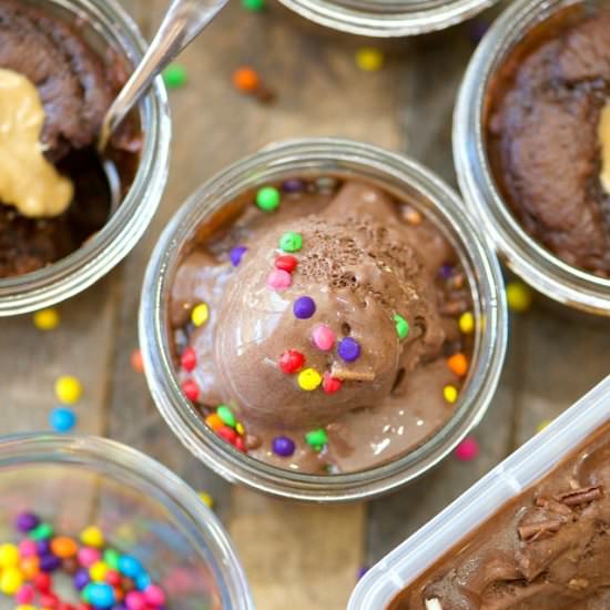 Peanut Butter Cupcakes in a jar - Recipe photo by thetypicalmom