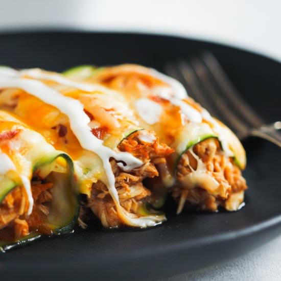 Low-Carb Chicken Zucchini Enchilada - Recipe photo by PrimaveraKitchen