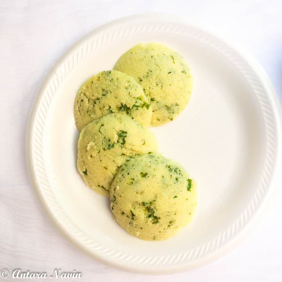 Healthy Instant Spinach Rava Idlis - Recipe photo by dimpieekitchen