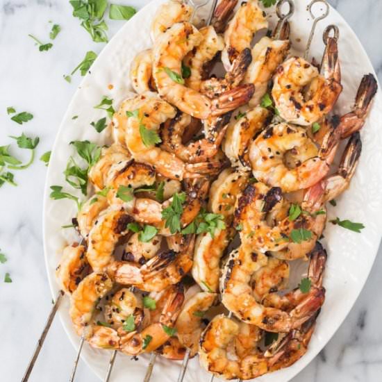 Grilled Spicy Orange Shrimp - Recipe photo by EatGood4Life