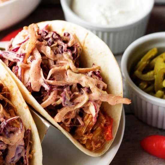 Slow Cooker Shredded Chicken Tacos - Recipe photo by berlyskitchen